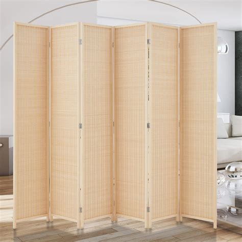 Buy Haddockway Highquality 6 Panel Bamboo Room Divider Wall 6ft Tall
