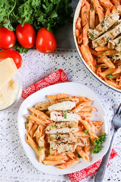 Penne Alla Vodka With Grilled Chicken About A Mom