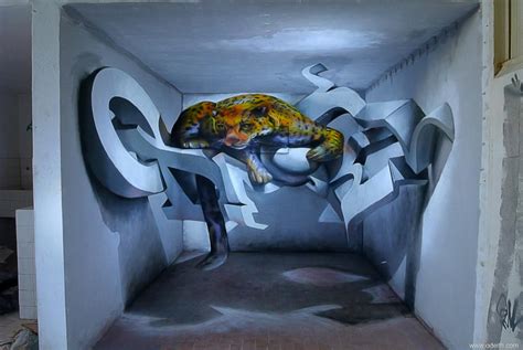 Incredible 3d Anamorphic Graffiti By Odeith • Lazer Horse