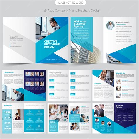 Premium Vector 16 Page Company Profile Design