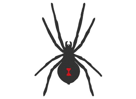 Black Widow Spider Embroidery Design Etsy