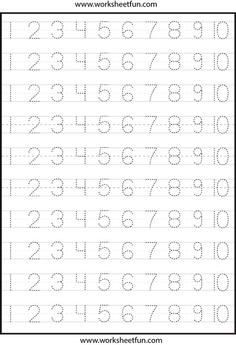 Free Printable Number Worksheets Printable Blank World