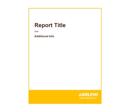 Report Cover Templates | Brand Identity | Adelphi University
