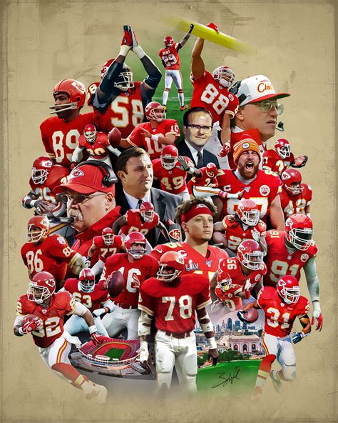 Kansas City Chiefs Legends Poster With Royalschiefs Poster Etsy
