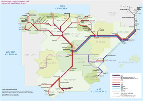 Ive Created A Map Of Spains High Speed Rail Network Transitdiagrams