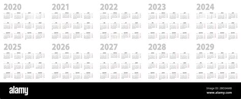 Kalender In Grundausstattung Für 2020 2021 2022 2023 2024 2025