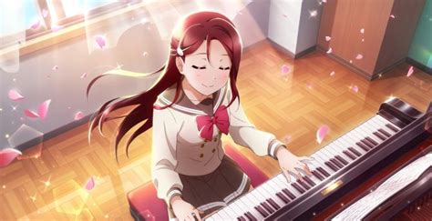 Wallpaper Piano Play Love Live Anime Girl Redhead Desktop Wallpaper