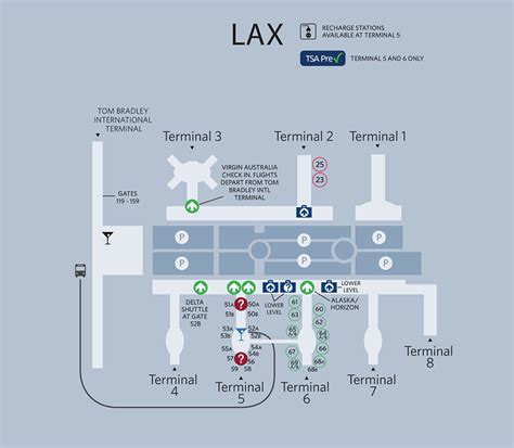 Los Angeles International Airport Map Airport Map Map Airport