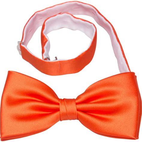 Buy A Orange Bow Tie With A Handkerchief In The Same Color