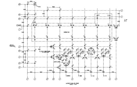 Layout Plan Of Pile Details Are Given In This 2d Autocad Dwg Drawing
