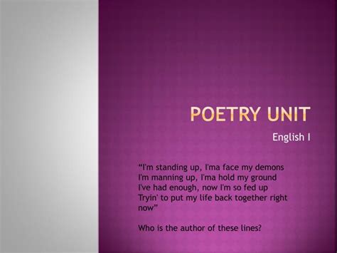 Ppt Poetry Unit Powerpoint Presentation Free Download Id7092203