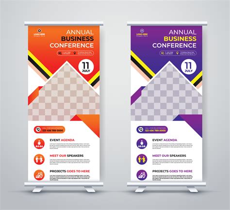 Conference Roll Up Banner Corporate Business Company Annual Seminar