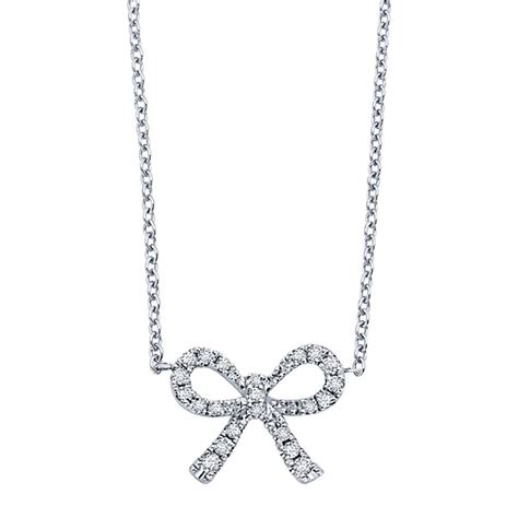 Diamond Bow Necklace Roberts Fine Jewelry Houston