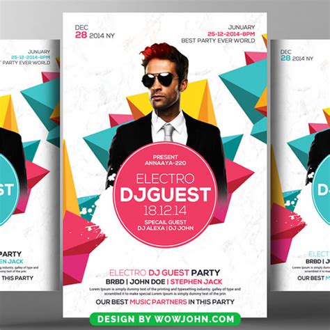 Free Dj Guest Party Psd Flyer Template Free Psd Templates Png Vectors