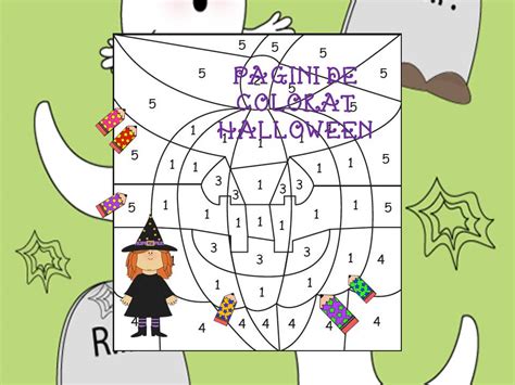 Clasa Pregatitoare Pagini De Colorat Dupa Numere Halloween
