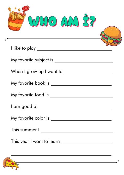 13 Who Am I Worksheets For First Day Of School Free Pdf At
