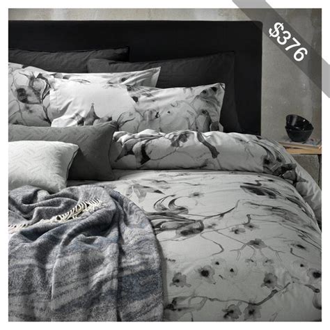 Diesel Living Hanami Duvet Set Grey Super King Bed Linens Luxury