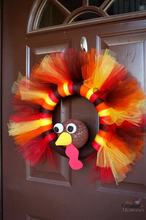 Diy Turkey Tulle Wreath Best Thanksgiving Wreath For Your Door