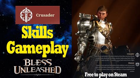 Crusader Skills Gameplay Bless Unleashed 2021 Free On Steam Now Youtube