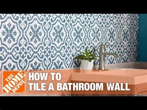 Length of area x width of area = number of metres squared metres squared ÷ pack coverage = number of packs required. How to Tile a Bathroom Wall - The Home Depot - YouTube