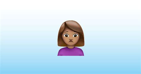 Woman Frowning Medium Skin Tone Emoji 🙍🏽‍♀️