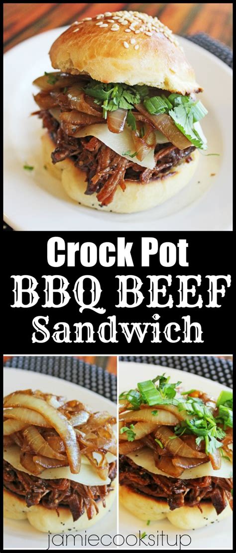 Schweid & sons ground beef companion, to celebrate all the other uses. Loaded BBQ Beef Sandwiches (Crock Pot) | Recipe | Crockpot ...