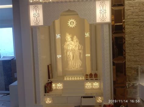 White Polished New Corian Mandir For Religious Size Dimension Mm At Rs Sq Ft In Lucknow