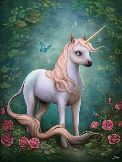 Unicorn In The Forest By Dim Draws On Deviantart
