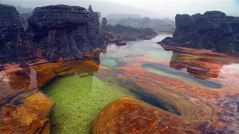 Hd Wallpaper Nature Mountains Venezuela Water Mist Rock