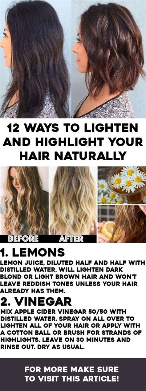 12 Ways To Lighten and Highlight Your Hair Naturally | How ...