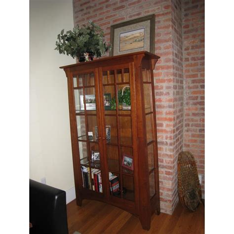 Ethan Allen American Impressions Mission Style Curio Cabinet Chairish
