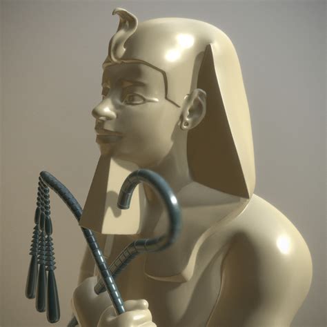 pharaoh statue 3d model turbosquid 1723027