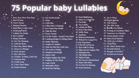 Popular Baby Lullabies Collections 75 Baby Lullaby Music To Put Baby