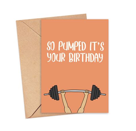 Funny Birthday Card For Him Fitness Birthday Card Workout Etsy