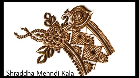 Arabic mehndi design mostly has decorative outlines, such as 3pakistani mehndi designs. Simple Floral Patch Design By Shraddha Mehndi Kala - YouTube