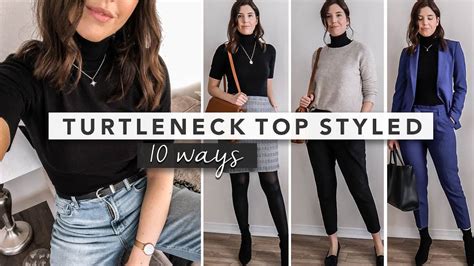 10 Ways To Style A Basic Turtleneck Top By Erin Elizabeth YouTube