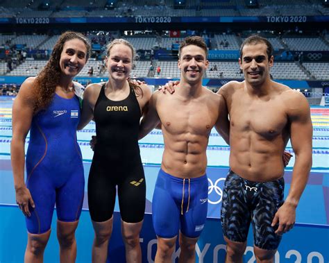 Israels Mixed Swimming Team Makes Finals Of Medley Relay Race The