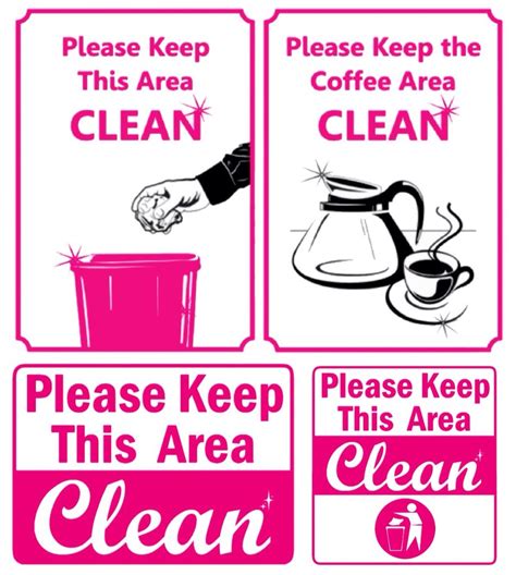 Funny Kitchen Rules Sign Please Keep Area Clean