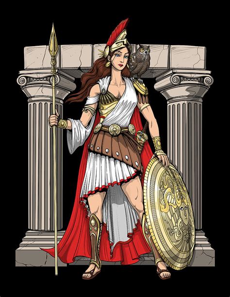 Greek Goddess Athena Digital Art By Nikolay Todorov Pixels Merch