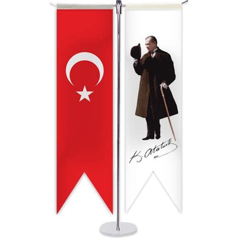 ReklamEdiyoruz Atatürk ve Türk Bayragı T Masa Bayragı Fiyatı