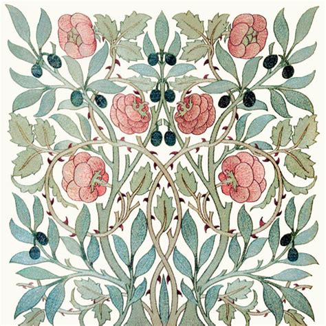 William Morris And May Morris Olive And Rose Ботанические
