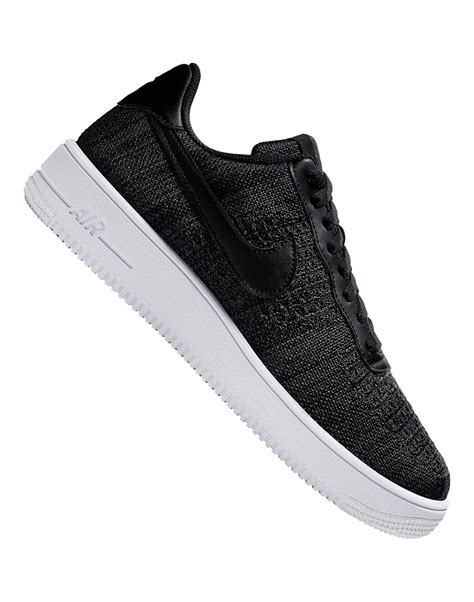 Nike Mens Air Force 1 Flyknit Black Life Style Sports Ie