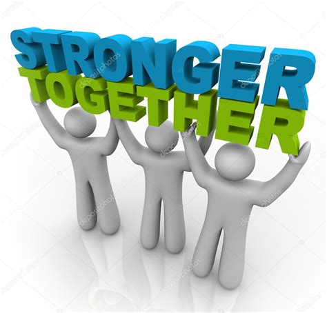 Stronger Together Lifting The Words Stock Photo By ©iqoncept 4439416