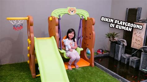 Bikin Mini Playground Di Rumah Unboxing Playground Set Bear Slide