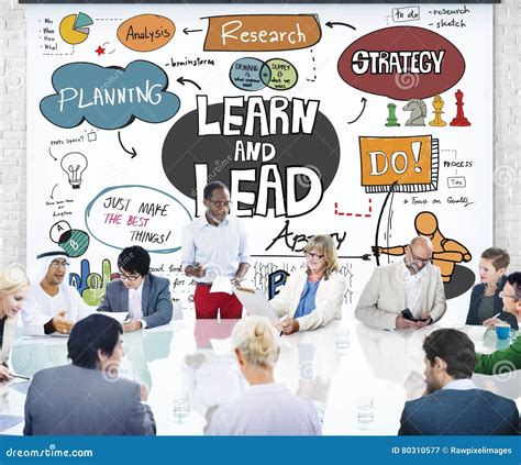 Learn And Lead Education Knowledge Development Concept Stock Image