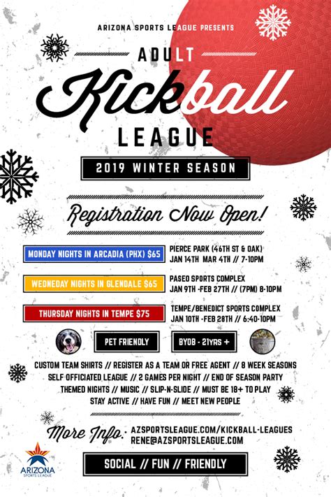 Asl Kickball Winter 18 Flyer Gen 2 Arizona Sports League