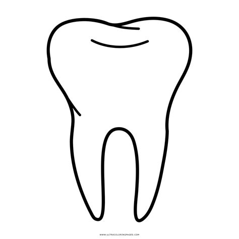 Dente Molar Desenho Tanden Kleurplaat Tandarts Dentes Kleurplaten