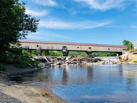 Bath Covered Bridge In Bath New Hampshire Spanning Ammonoosuc River