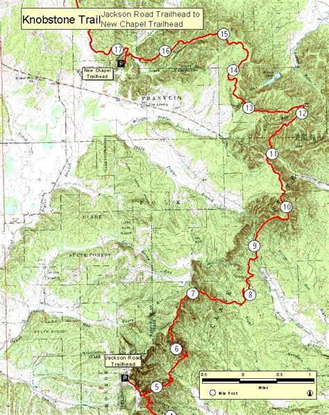 Topographic Map Of Jackson Road To New Chapel Trailheads
