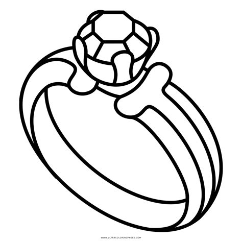 Wedding Ring Coloring Page Ultra Coloring Pages